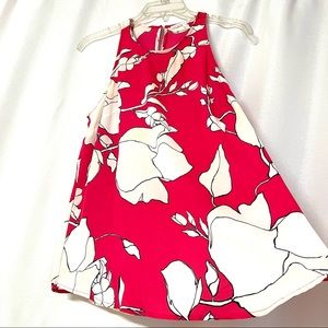 VIOLET + CLAIRE pink and white floral sleeveless tank top, size S